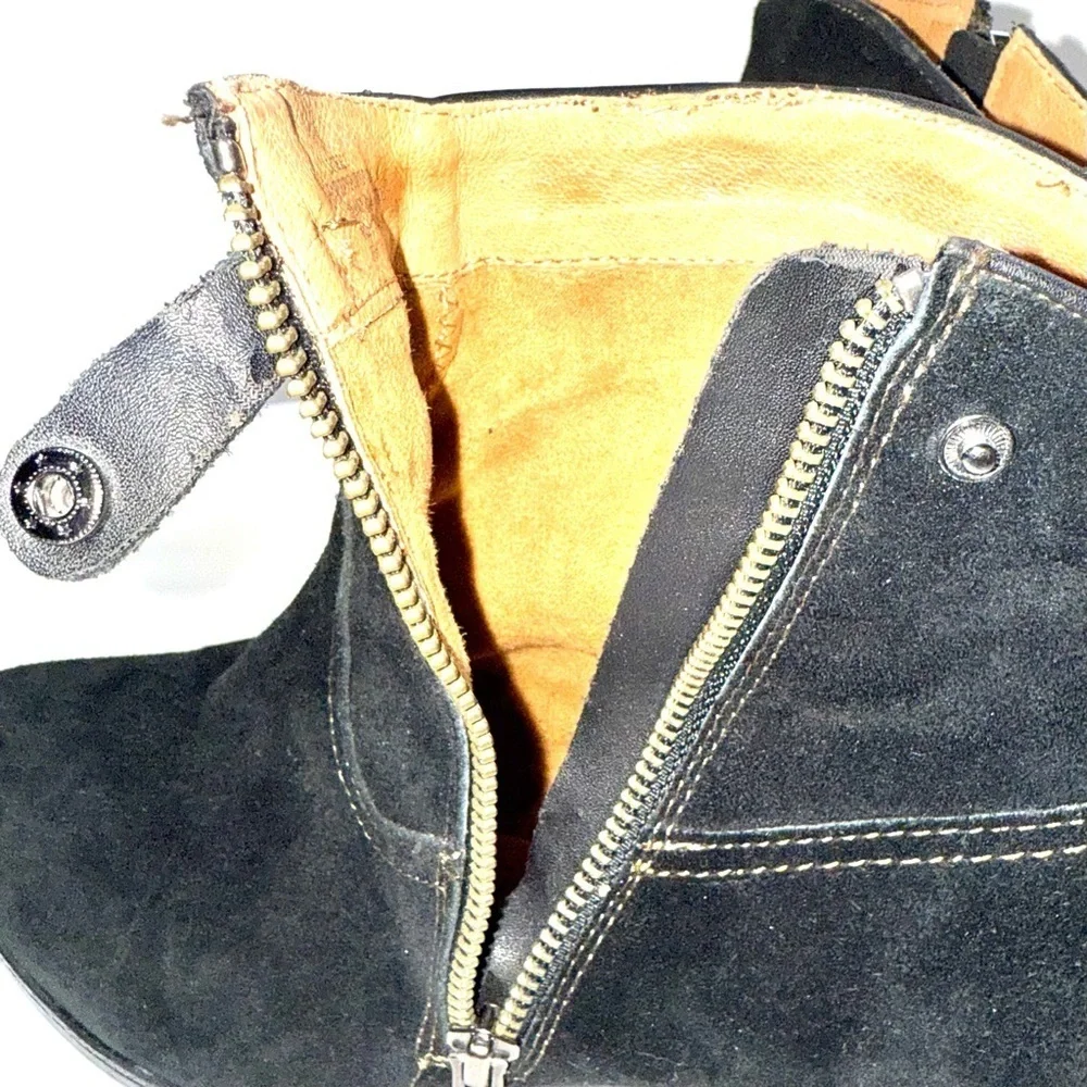 Sofft Black Suede Ankle Booties